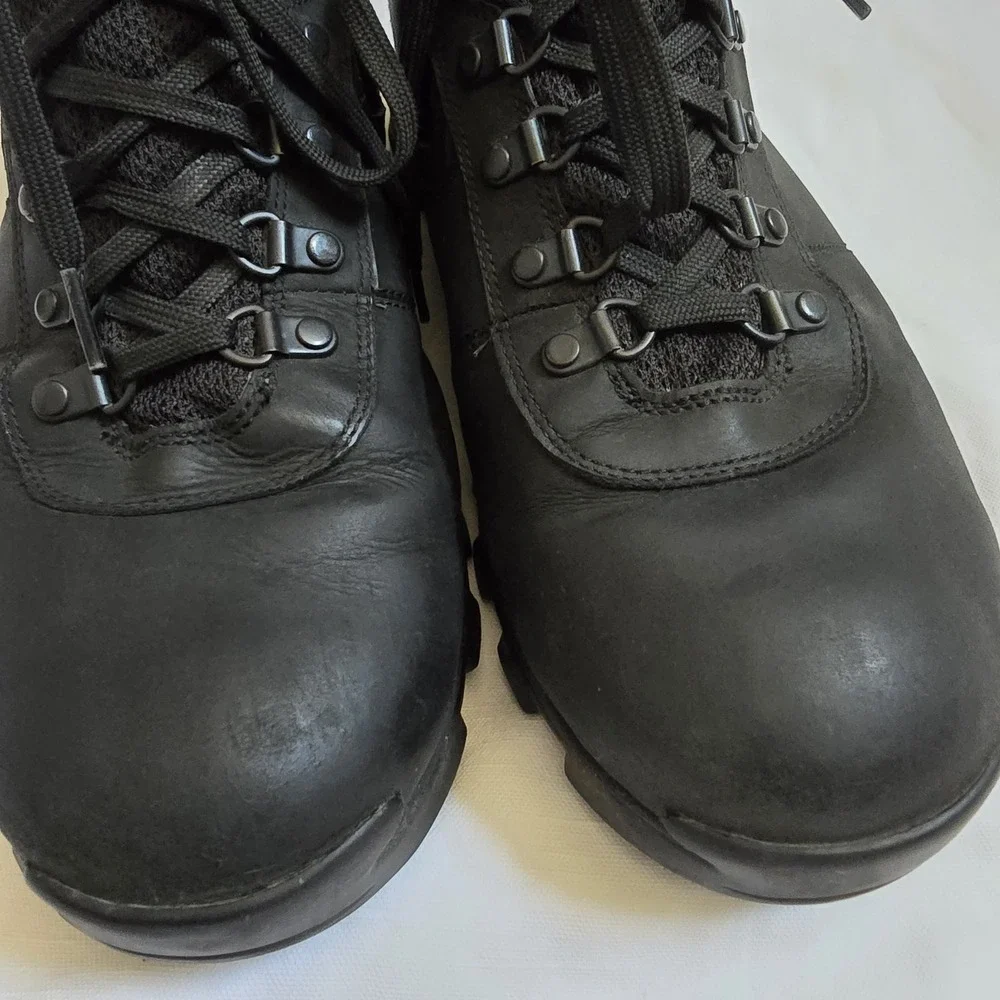 Timberland Mt Maddsen Mid Waterproof Black Leather Hiking Boots Mens 11.5 A2960‎